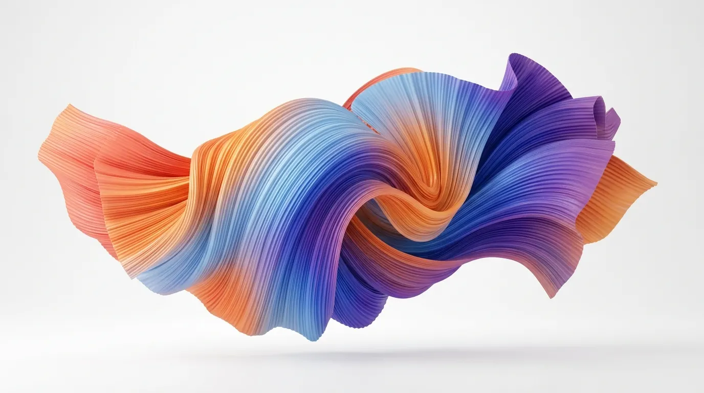 3D Organic Ribbon Wave Pattern